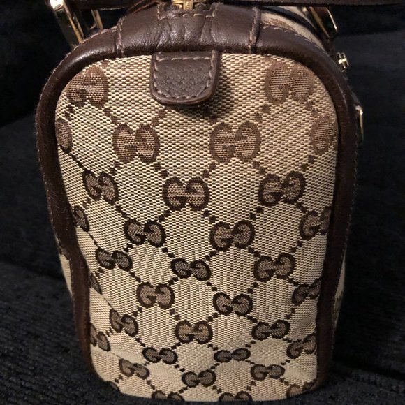 100% AUTHENTIC GUCCI ABBEY GG CANVAS BOSTON BAG - Picture 4 of 16